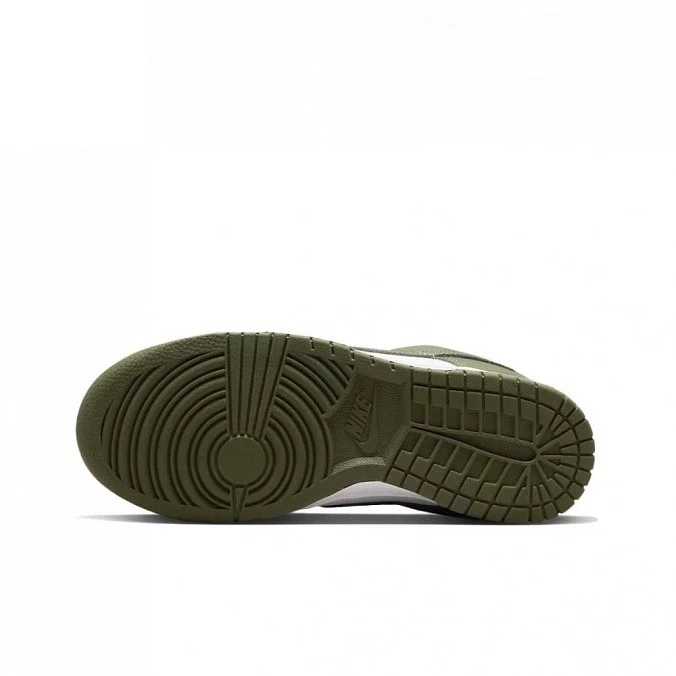 Кроссовки женские Nike Dunk Low White/Medium Olive/White
